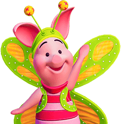 Porcinet costume papillon